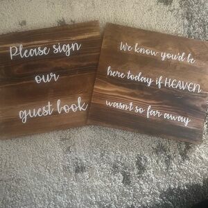 Rustic Wooden Wedding Sign Set